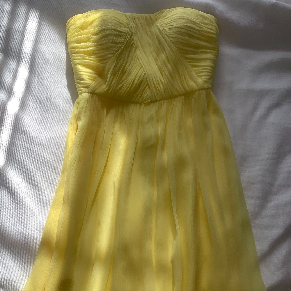 Strapless Yellow Dress
